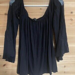 Black Long Sleeve Blouse With 5627